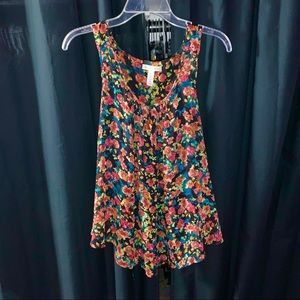 Floral sleeveless blouse
